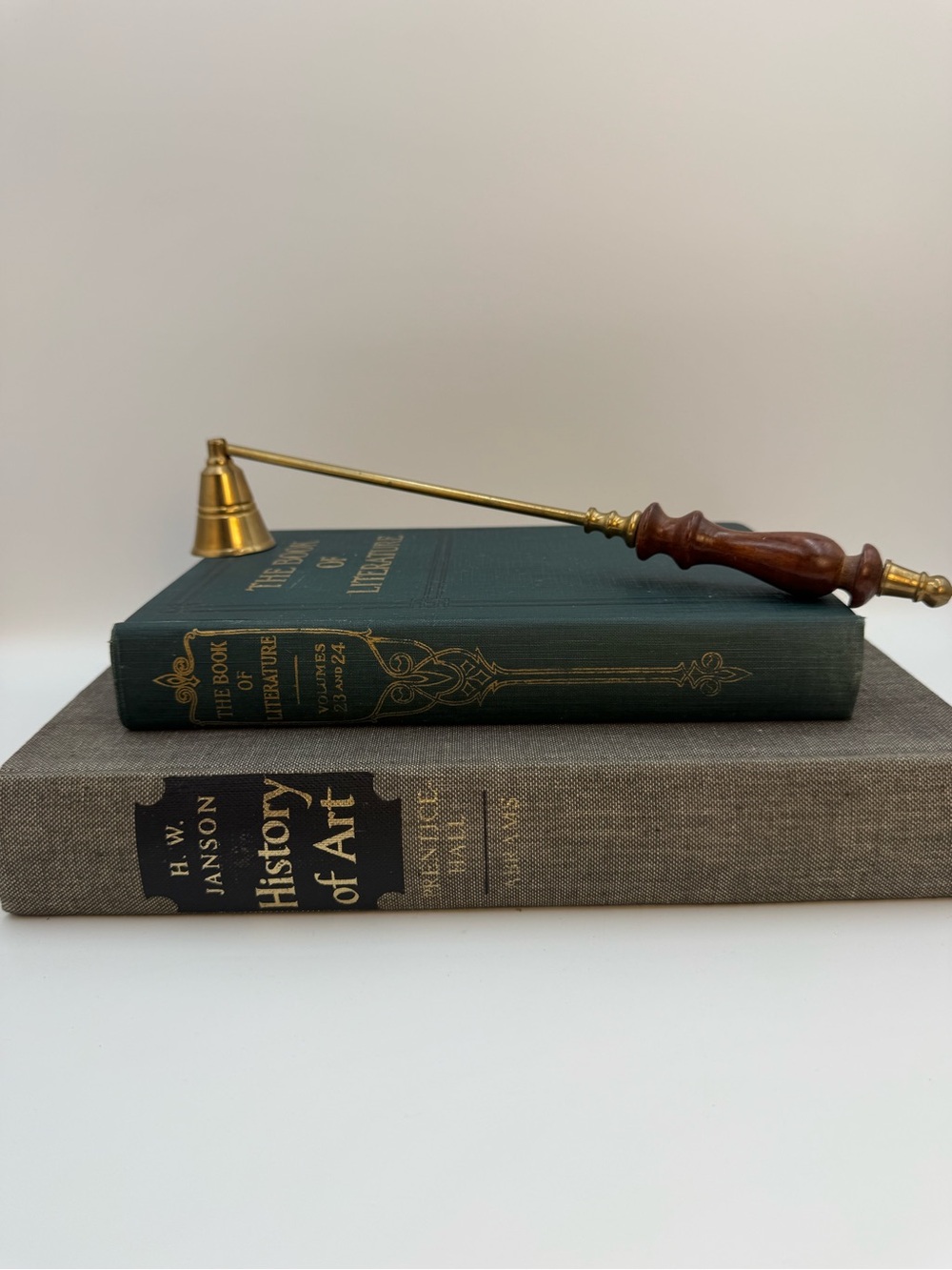 Brass Candle Snuffer With Wooden Handle Hand Crafted Home Decor